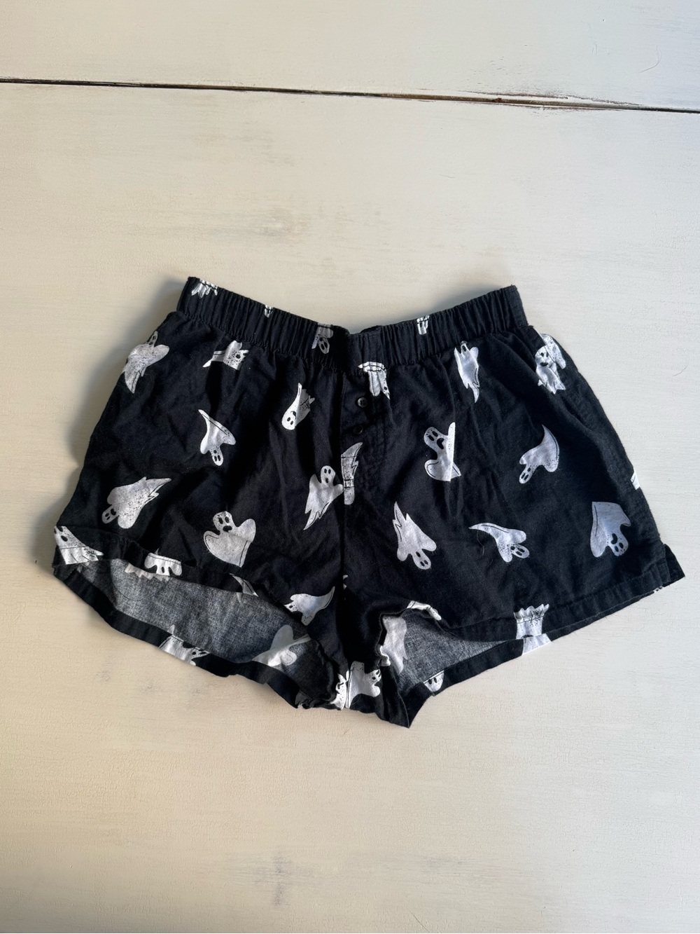 Black Ghost Pajama Shorts